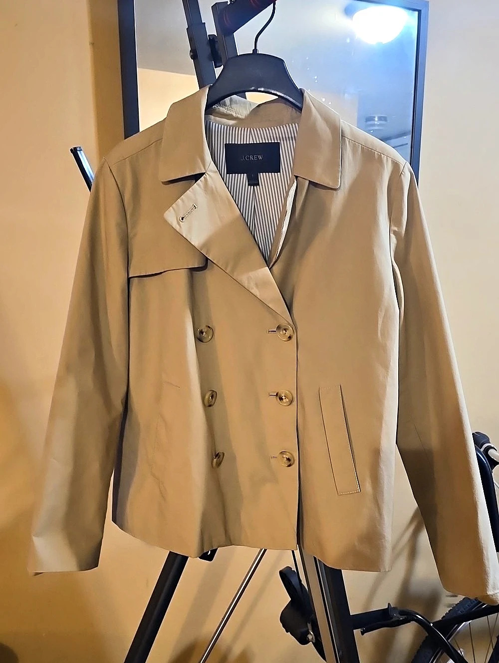 J.Crew Cropped Trench Coat Tan